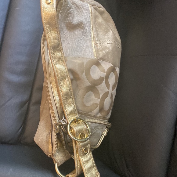 Coach Gold Hobo Shoulder Bag - Picture 6 of 10